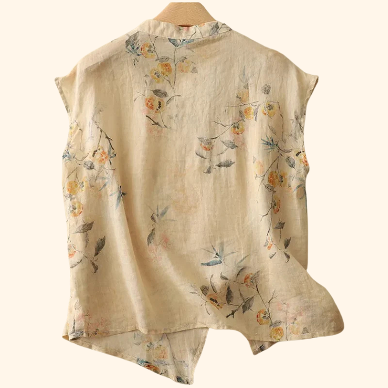 AMANDA LINEN TOP