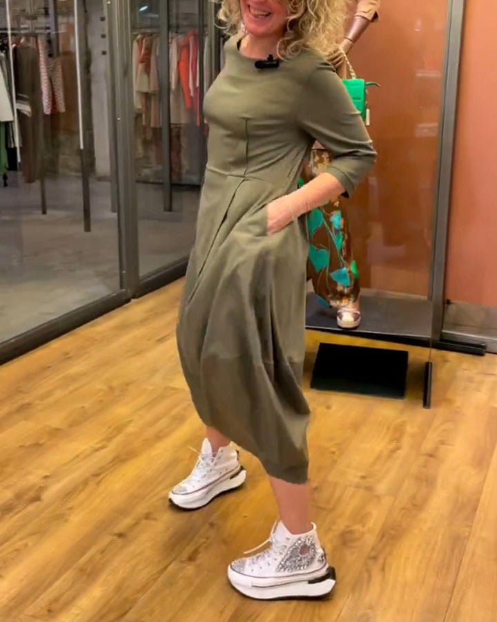 STELLA | ELEGANT DRESS WITH BELLY COVERAGE