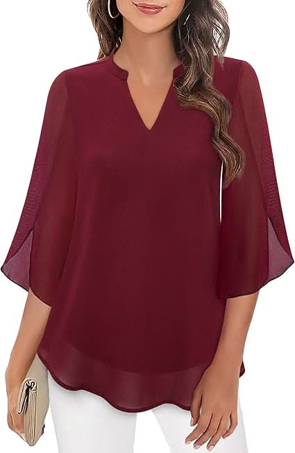 Celest Double Layers Chiffon Blouse