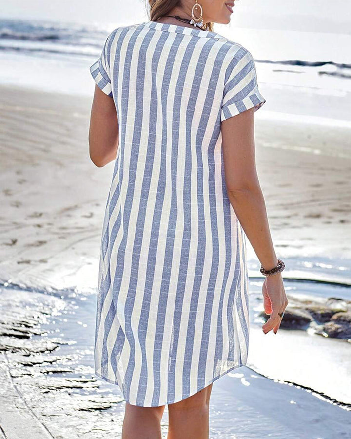 MELINA | ELEGANT STRIPED DRESS