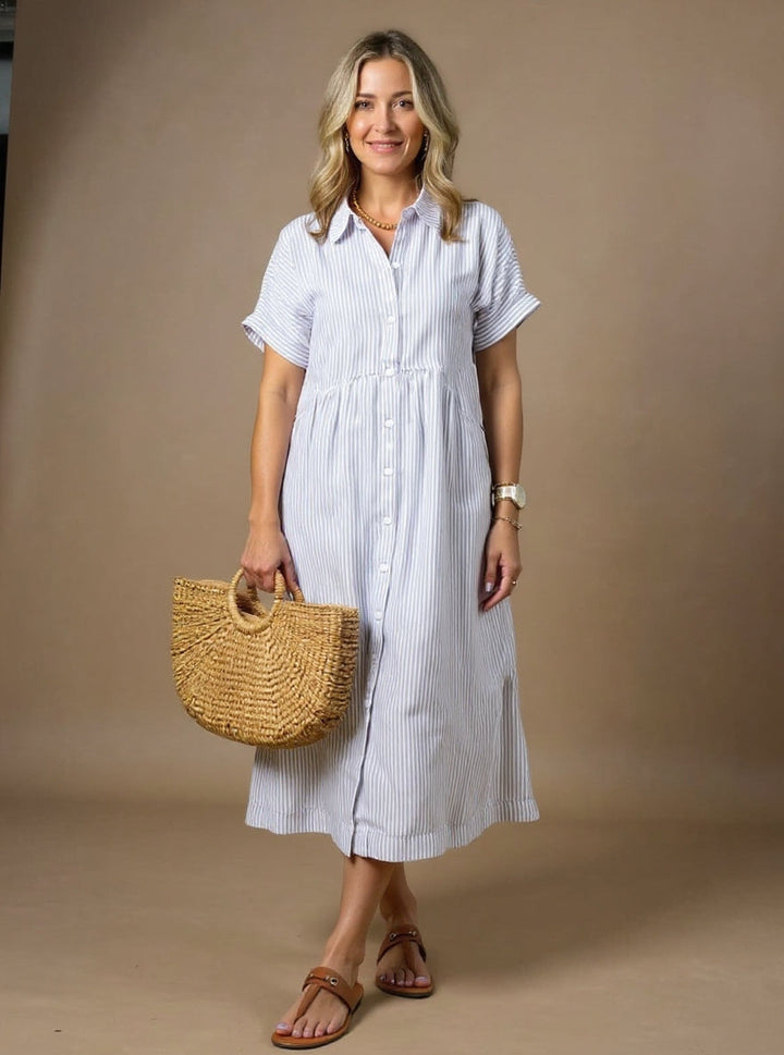 CASSIE | Fashionable Striped Dress