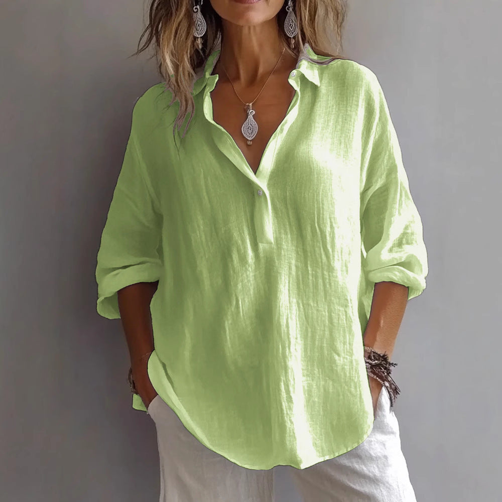 Annika Airy Linen Blouse