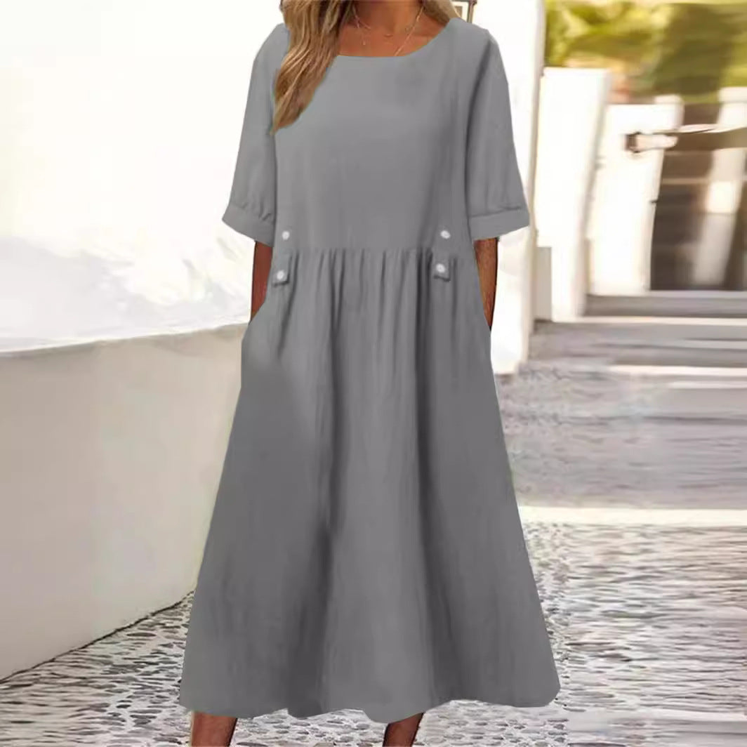 Amora | Cotton-linen Dress