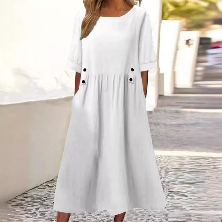 Amora | Cotton-linen Dress