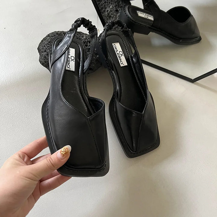 Lidia™ | Square-Toe Slingback Sandals