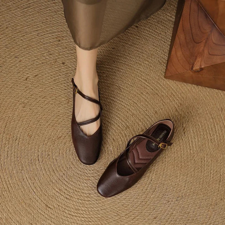 Anitta - Leather Ballet Flats