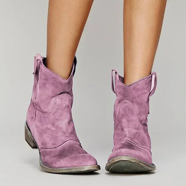 Thalia | Vintage Cowboy Ankle Boots