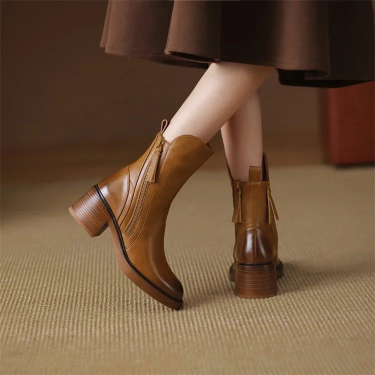 Graziella | Leather Ankle Boots