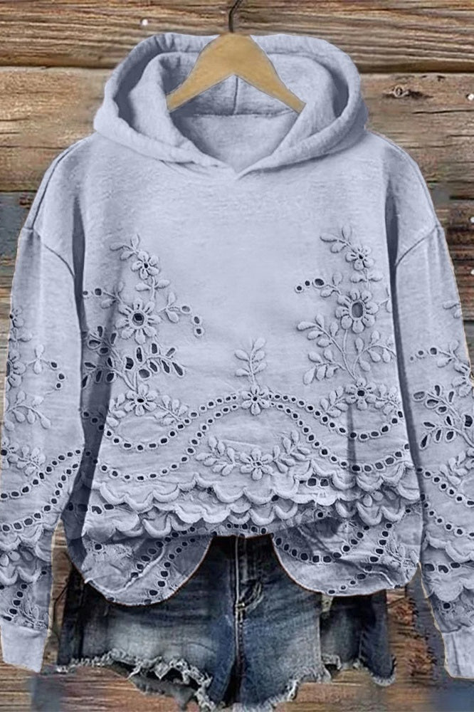 Fiona | Light & Airy Lace-Trimmed Hoodie