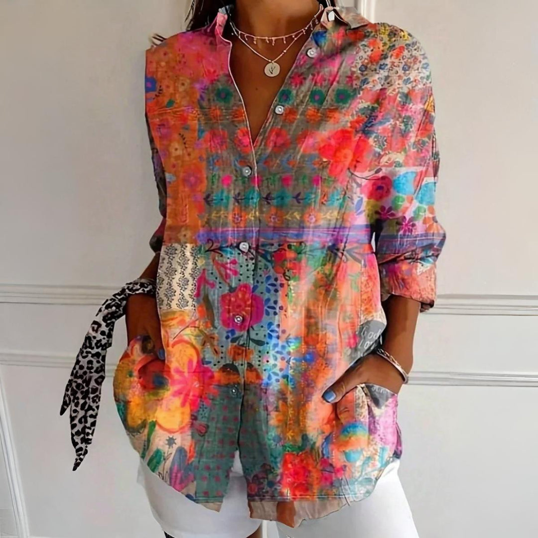 Emerson™|Colorful Pattern Blouse