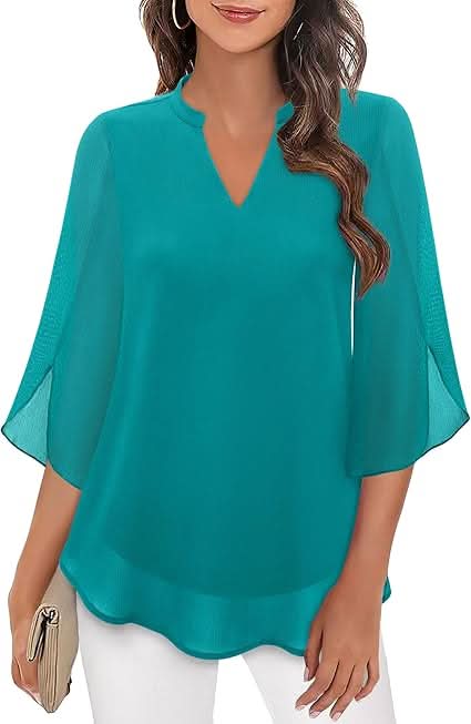 Celest Double Layers Chiffon Blouse