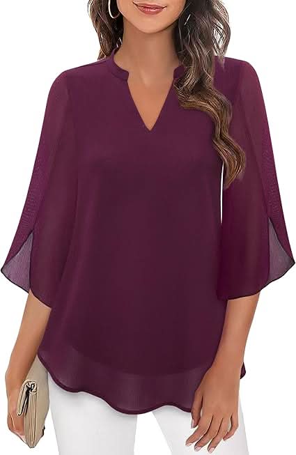 Celest Double Layers Chiffon Blouse