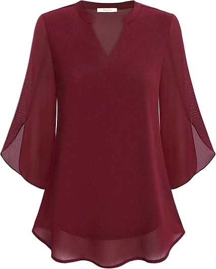 Celest Double Layers Chiffon Blouse