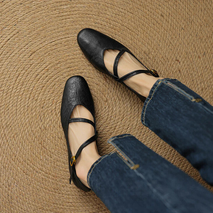 Anitta - Leather Ballet Flats
