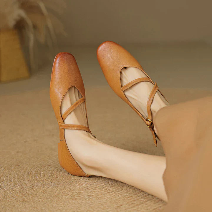 Anitta - Leather Ballet Flats