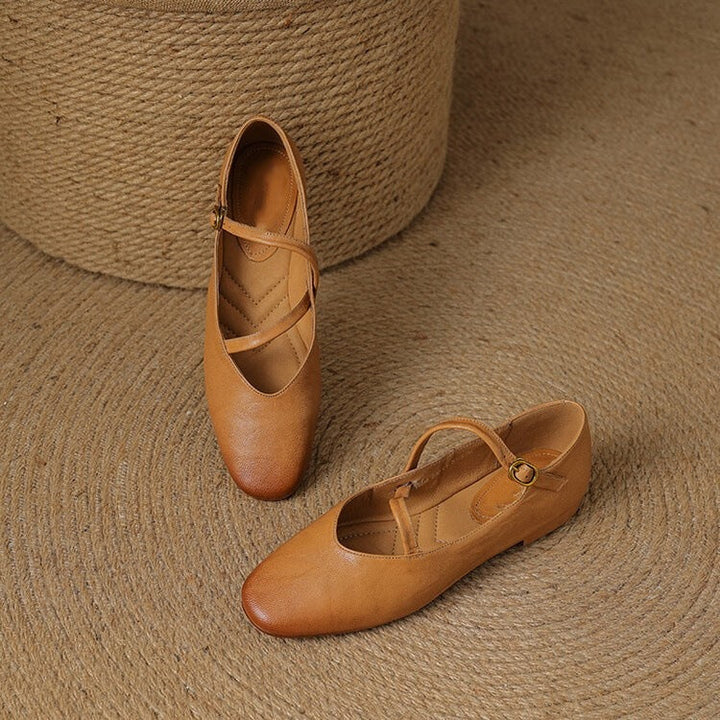 Anitta - Leather Ballet Flats