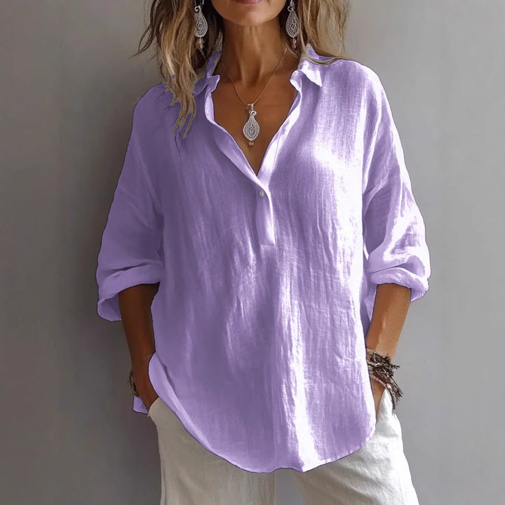 Annika Airy Linen Blouse
