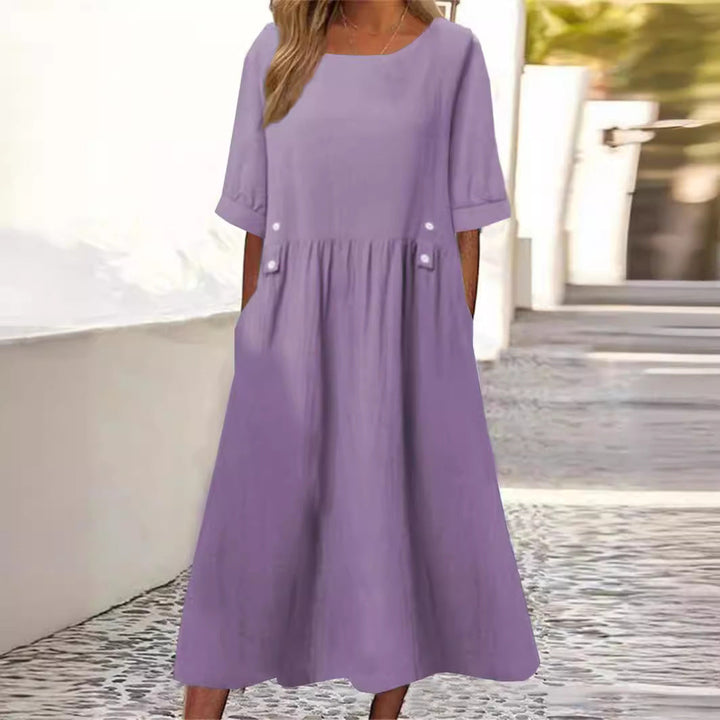 Amora | Cotton-linen Dress