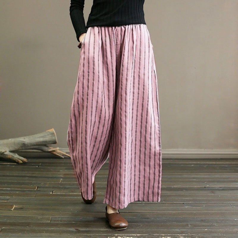 Seriva - Striped Flare Pants
