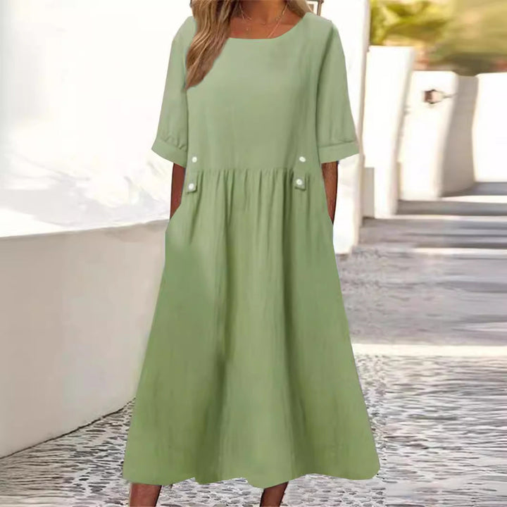 Amora | Cotton-linen Dress