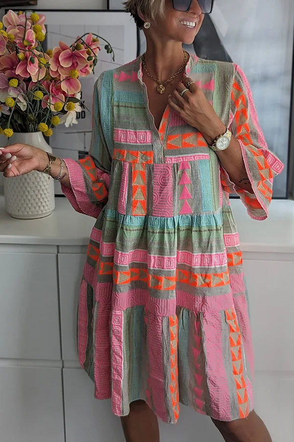 Talia | Boho Tiered Swing Dress