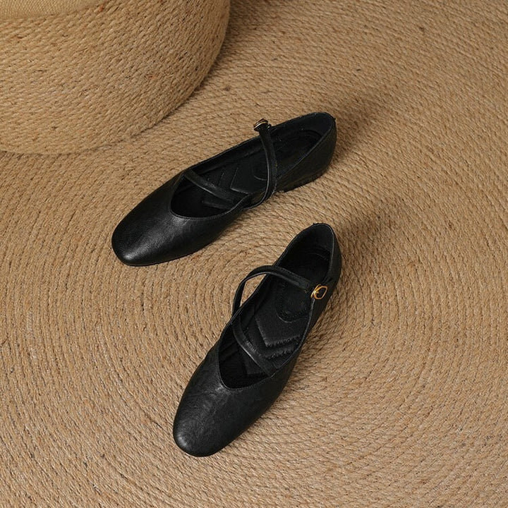 Anitta - Leather Ballet Flats