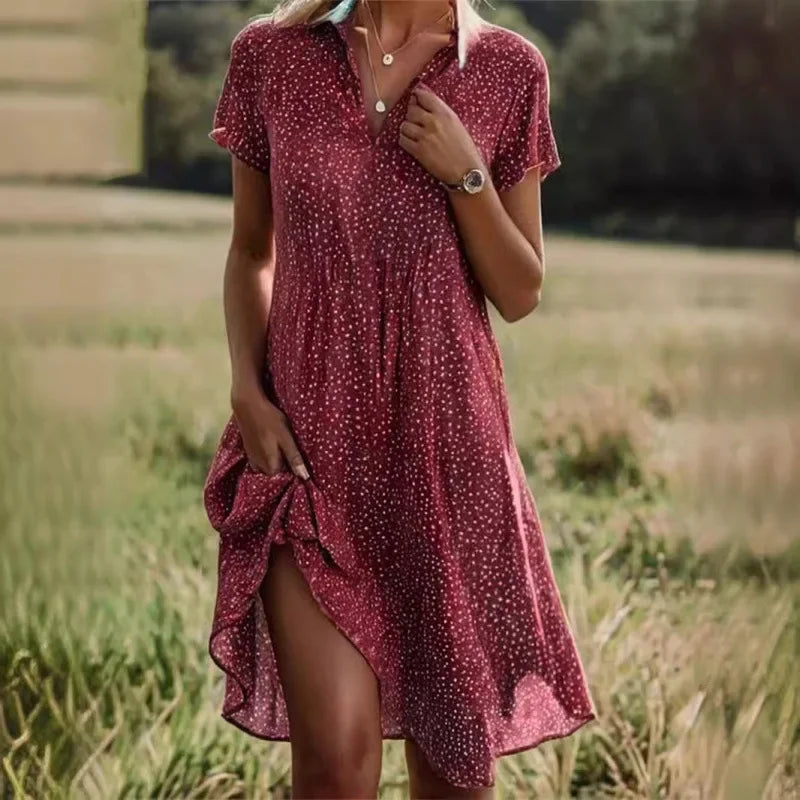 Adelina - Elegant dress with short sleeves