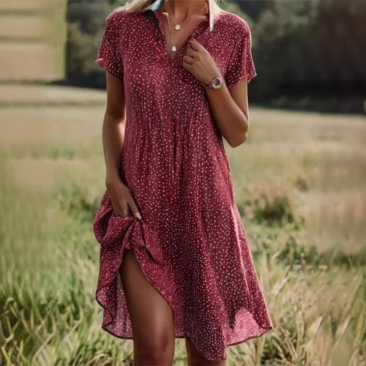 Adelina - Elegant dress with short sleeves