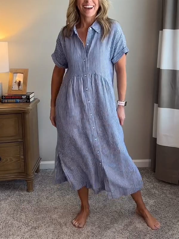 KIARA | ELEGANT STRIPED DRESS