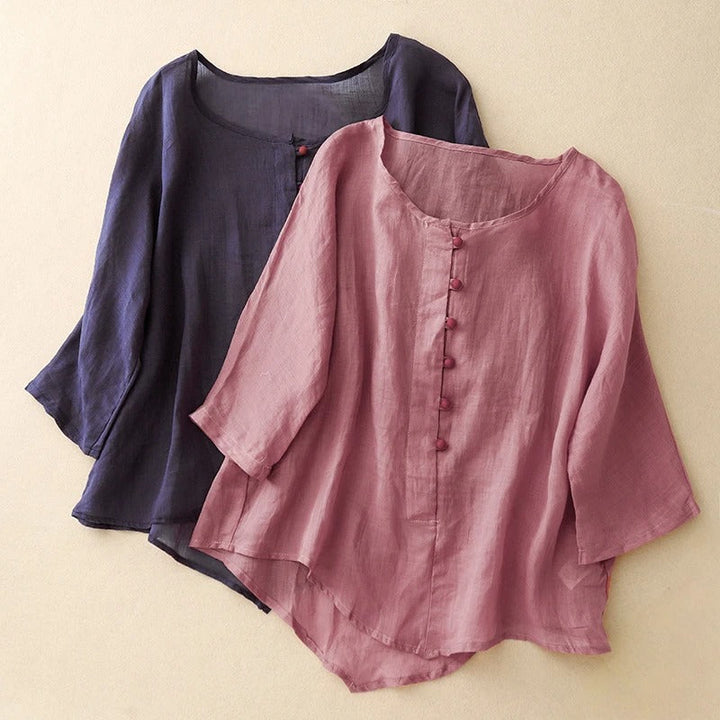 VALERIA LINEN BLOUSE