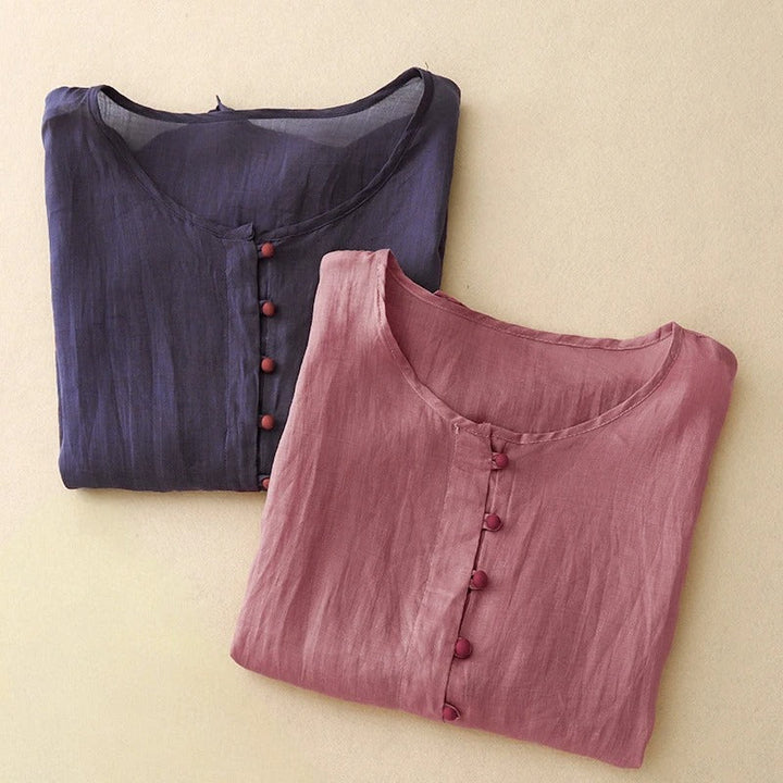 VALERIA LINEN BLOUSE